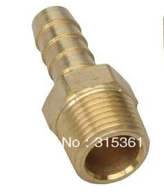 

Free Shipping 10PCS/LOT 3/8" Thread Thread Air Fuel Water Solid Brass Fitting Coupling Barb