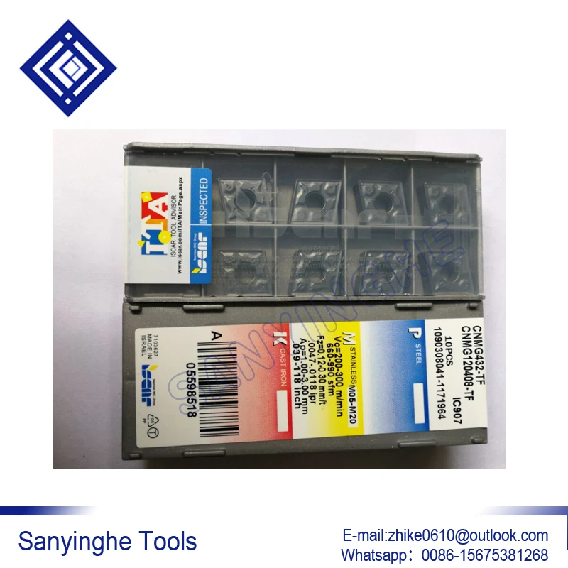 

50pcs/lots CNMG120404-TF IC907 / CNMG120408-TF IC907 cnc carbide turning inserts