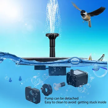 

Upgraded Solar Fountain Solar Fountain Pump With Battery Backup Solar Panel Kit Strong pressure high water flower
