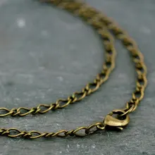 100 шт/ожерелье под античную бронзу Vintaged классическая цепочка Ожерелье Ширина 5 мм 1" L