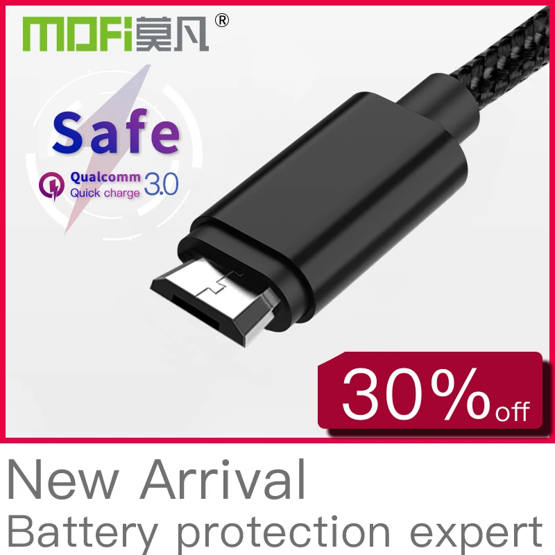 

Original Mofi Micro USB Cable Android Mobile Phone fast charger data cable Nylon for Xiaomi Huawei Samsung Microusb Data Cable
