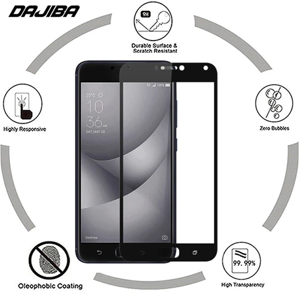 9H новое полное покрытие закаленное стекло для Asus Zenfone 4 Max ZC520KL Взрывозащищенная