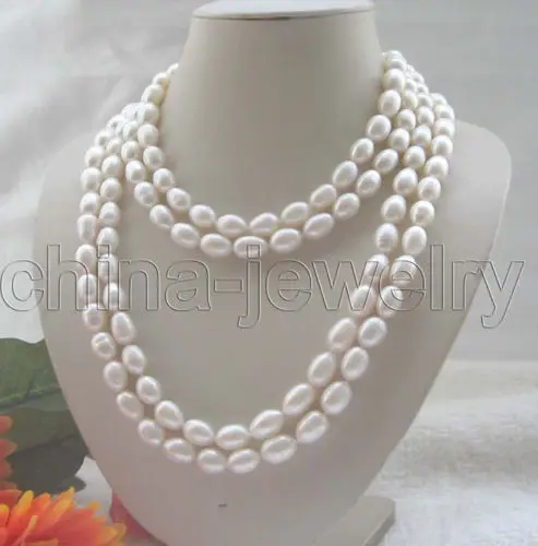 

shipping Beautiful long strand AAA 80" 12-15mm white baroque freshwater pearl necklace