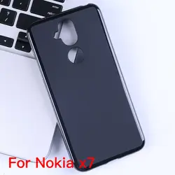 Мягкий ТПУ чехол для телефона для Nokia X7 6,18 в матовый цветной Черный кремний задняя крышка чехол для защиты защитный кожух оболочки