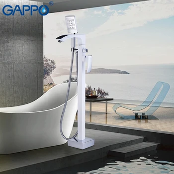 

GAPPO sanitary ware suite do anheiro taps white free bathtub faucets brass bathroom rainfall shower bathtub faucet baignoire