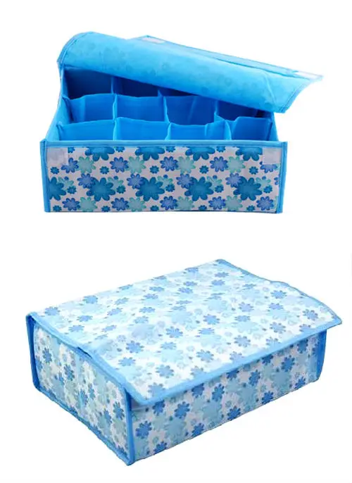 12 Cells Storage Boxes For Folding Underwear Storage Box Holder Bra Tie Socks Divider font b