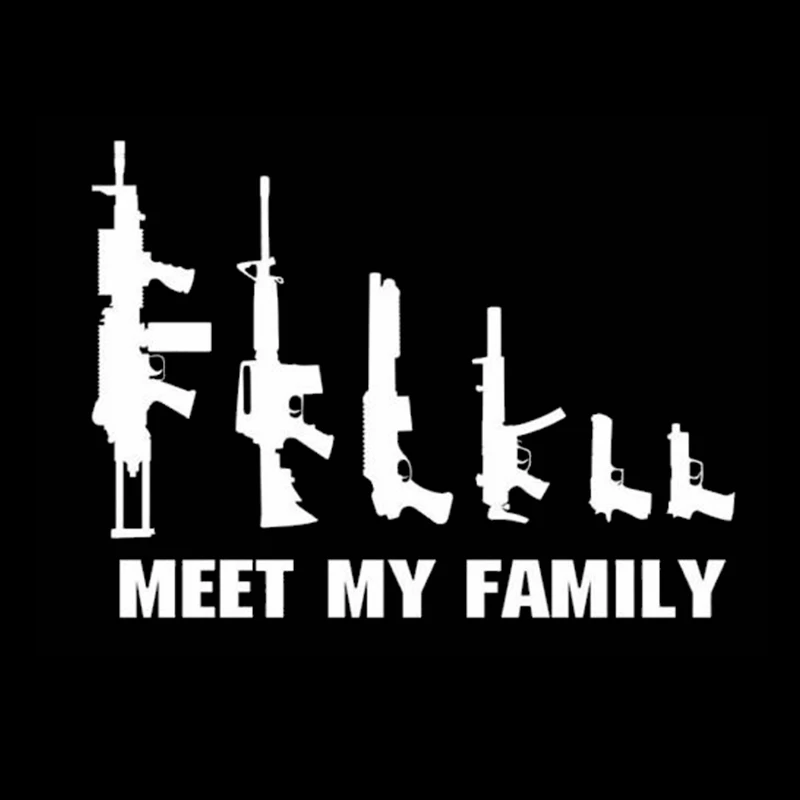 Pegatina Gun Decal Rifle Pistol Sticker Car Window Vinyl Decal Funny
