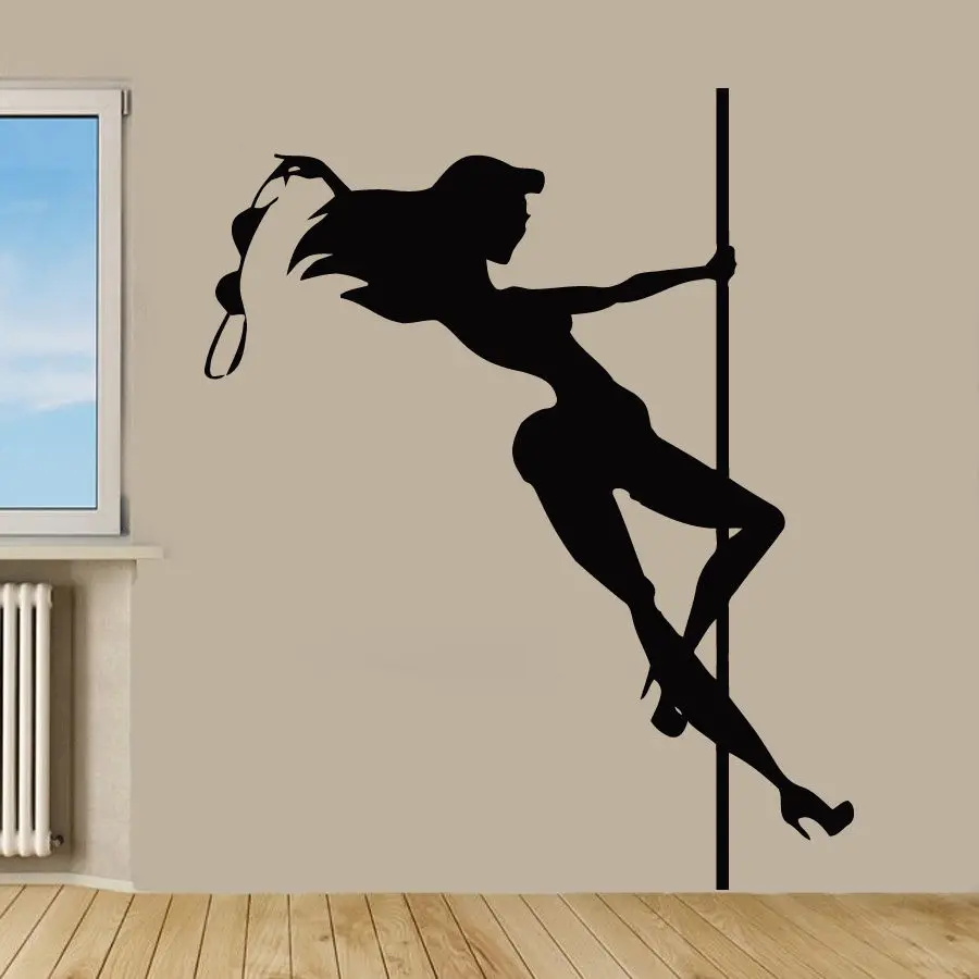Wall Decals Striptease Girl Pole Dancer Design Vinyl Sticker Bedroom Decor | Дом и сад