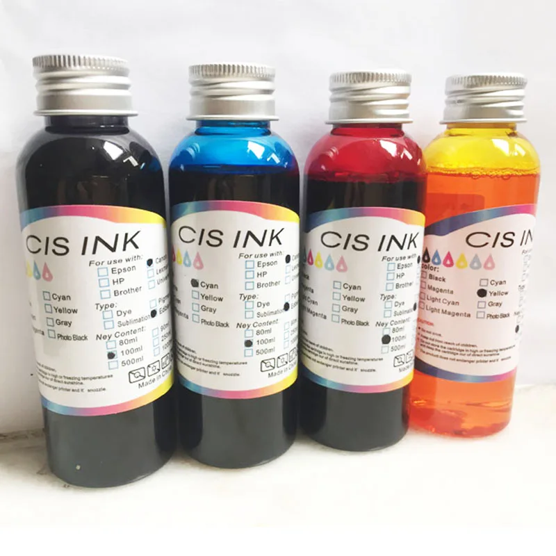 

Vilaxh 100ML Universal Edible Ink printing for Chocolate coffee Food For Canon Cake Printer For Epson Inkjet Printer