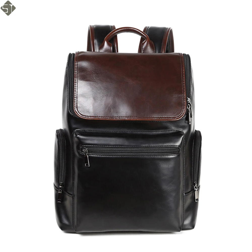 

Oily skin mens leather backpacks designers brand backpack bag men Multifunction School laptop backpack men's travel bags