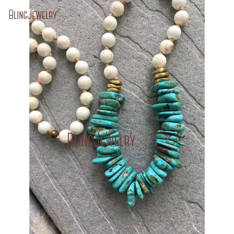 20181212-NM20624-summertime fun genuine natural turquoise heishi with howlite beads hand knotted by seejanesbeads_4