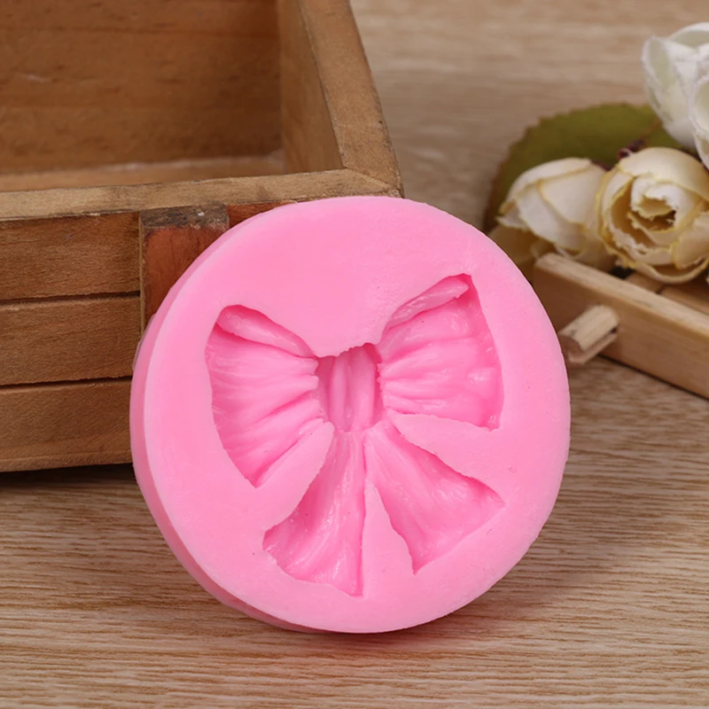 

1 Pcs Bows shape Silicone Mould Fondant Sugar Knot Craft Molds DIY Cake Decorating Kitchen Baking Tools