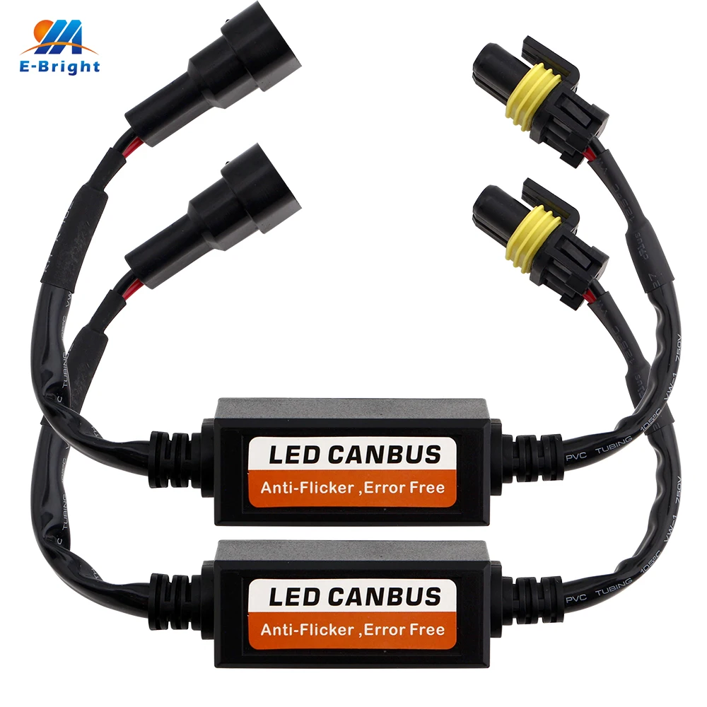 

2PCS LED Decoder H1 H3 H4 9005 9006 H7 H11 Warning Error Free Canceller Anti Flicker For Headlights Load Resistor Canbus 9-36V