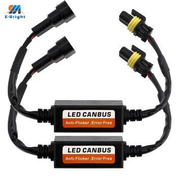 

2PCS LED Decoder H1 H3 H4 9005 9006 H7 H11 Warning Error Free Canceller Anti Flicker For Headlights Load Resistor Canbus 9-36V