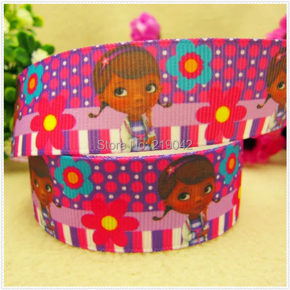 Новое поступление 25 мм печатная лента Doc Mcstuffins для подарочной упаковки