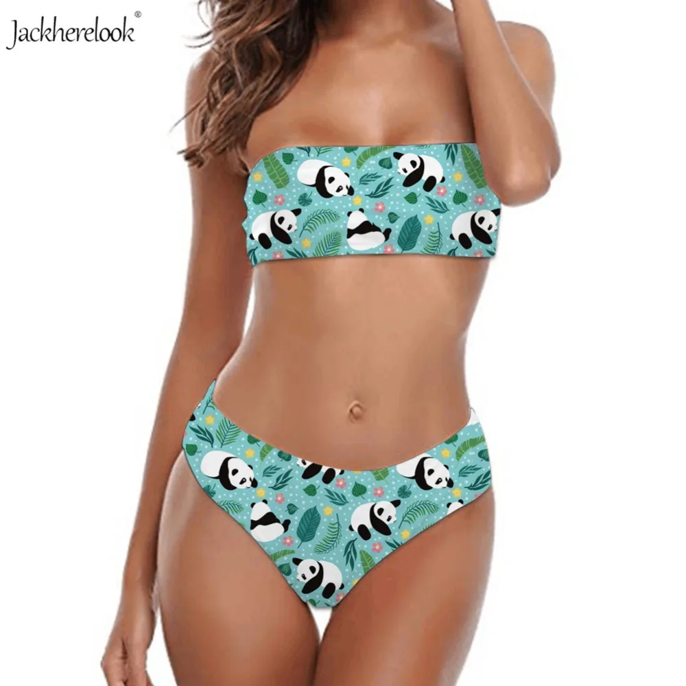 Pandaie-Womens Swimsuits Womens Bathing Suits Floral Solid Bikini Two Piece Swimsuits