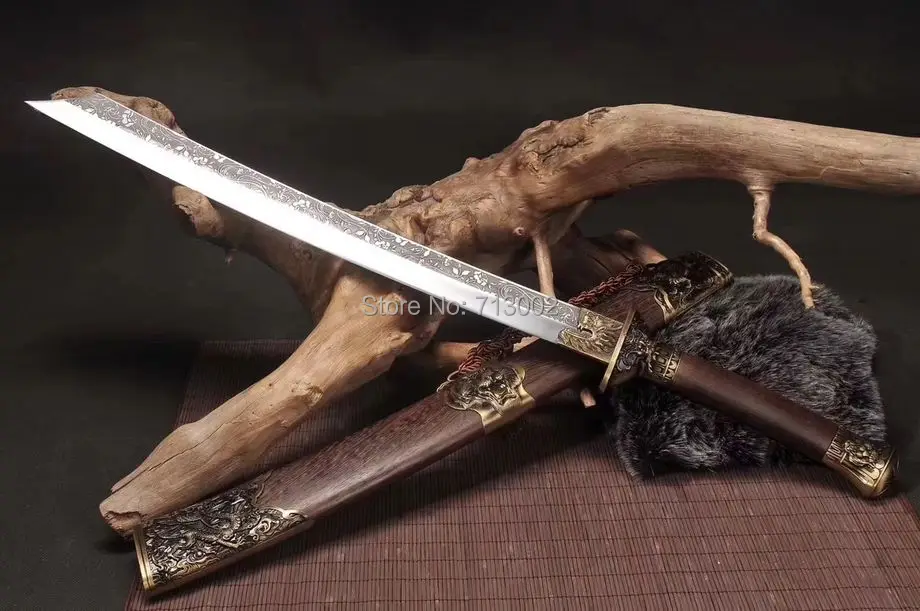 

Forged WUSHU broadsword Sword Dragon Saber manganese steel Blade -Tiger Dao