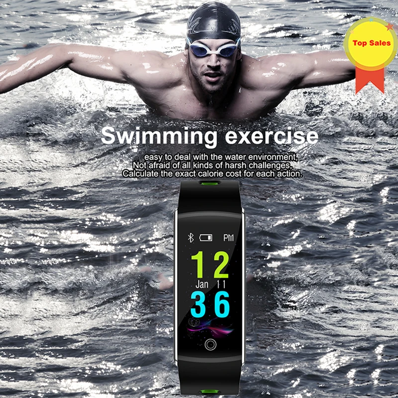 

Smartband Bracelet Color Screen Fitness Tracker Sport IP68 Waterproof Remote Control Smart band for Android iOS Phone men women