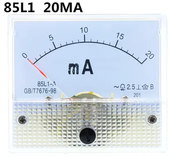 

1PCS AC 85L1-mA 20mA White Plastic Shell Analog Panel AMP Meter 85L1 Ammeter