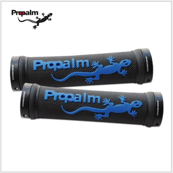 Propalm ручки для руля велосипеда алюминиевый сплав+ резина MTB велосипедные ручки с двойным замком 12,8*2,2 см велосипедные ручки руль части велосипеда - Цвет: black blue