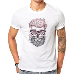 Новая Модная хлопковая Футболка Борода футболка с надписями и рисунком в виде рубашки Для мужчин с О-образным вырезом персонализированные