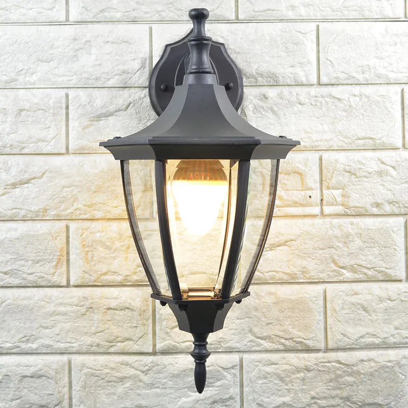 Black/Golden Porch Lights Fitting Antique Garden Porch