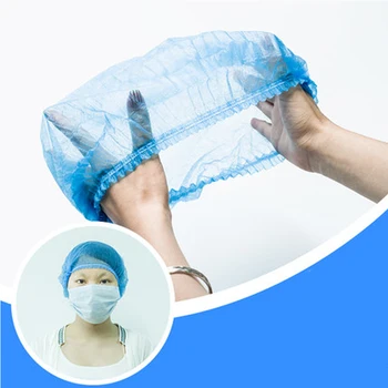 

150 pcs Nonwoven Permanent Makeup Microblading Disposable Medical Blue Caps Sterile Hat net For Eyebrow Tattooing supplies
