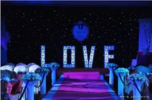 2017 3meter*6meter (10feet high by 20feet wide) Wedding starlight Backdrop Shiny Star curtain With Controller