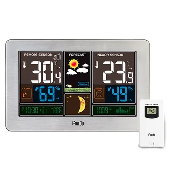 

Weather Station Temperature Humidity Wireless Sensor Indoor Outdoor Hygrometer USB Charge Wall Barometer Forecast