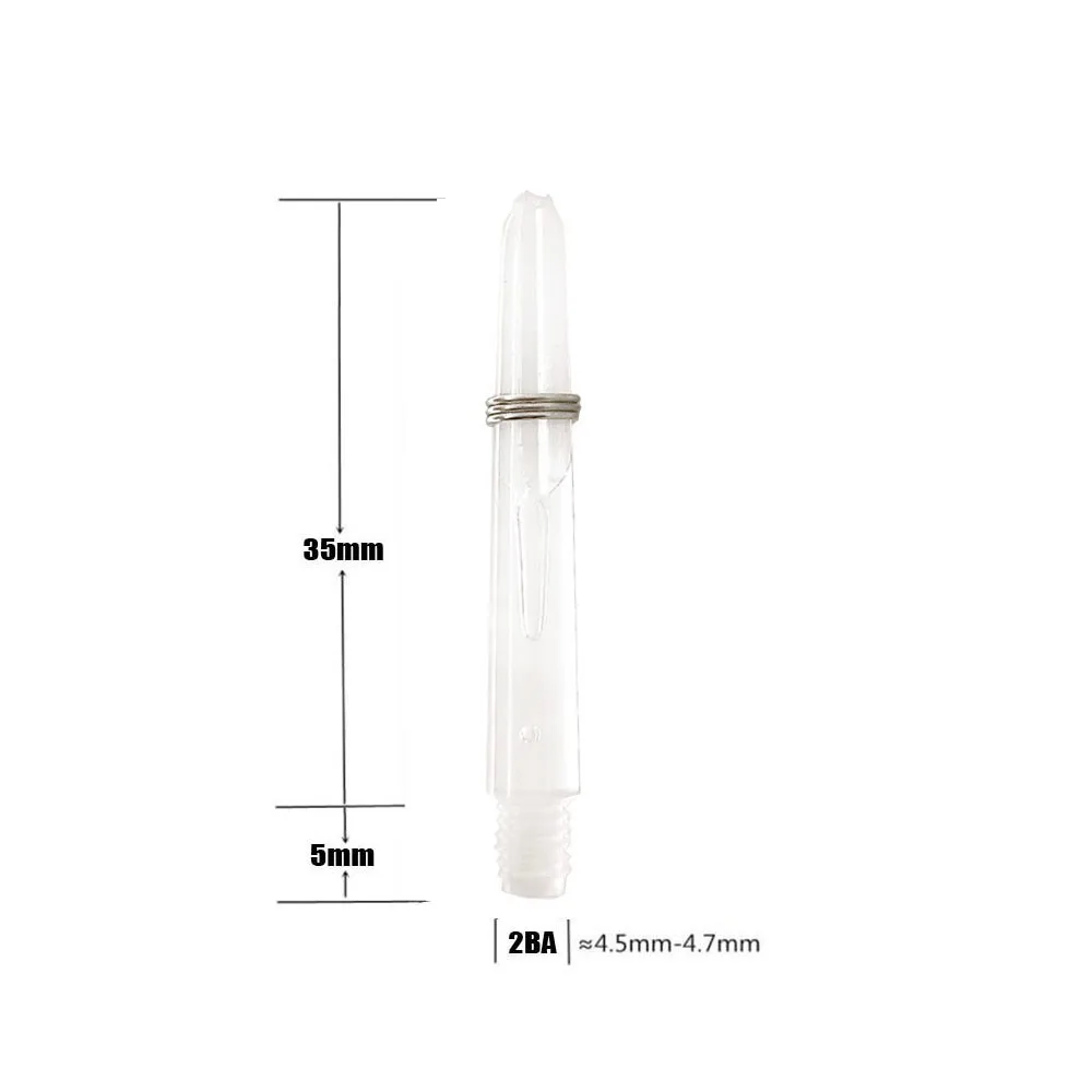 30/12/6/3 шт. прозрачные 35 мм нейлоновые дротики валы 2BA Пластик для профессионального Dardos аксессуары мишень для дротиков, игры