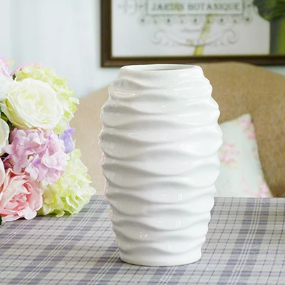 1 шт. керамический держатель для цветов Прекрасная жардиньерка украшение дома керамическая ваза - Цвет: white vase