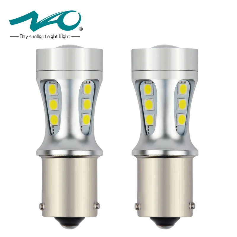 NAO 2x py21w led car Bau15s 1156 7507 light bulbs auto Rear Front Turn signals lamp side indicator light 12V 3030 18 SMD 1156PY NAO 2x py21w led car Bau15s 1156 7507 light bulbs auto Rear Front Turn signals lamp side indicator light 12V 3030 18 SMD 1156PY