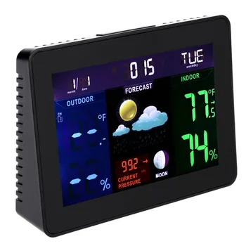 

Digital LCD Screen Display Wireless Indoor Outdoor Thermometer Weather Clock Weather Station Tester Alarm Clock