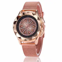 Бренд для женщин часы Мода Роза женские золотые часы классические роскошные нержавеющая сталь Аналоговые кварцевые часы Relogio Feminino