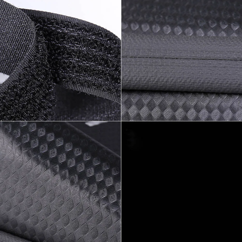 Perfect Newly Bike Front Beam Bag Waterproof EVA Wear-resistant Carbon Pattern Bicycle Bag  C55K Sale 2