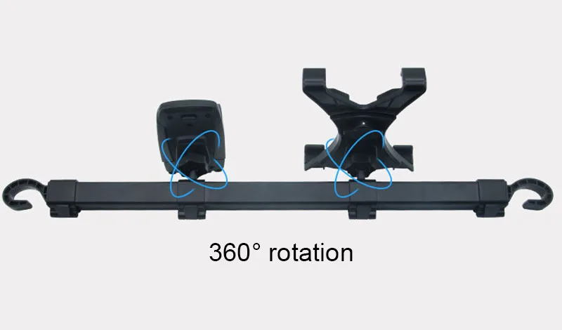 Vmonv 2 в 1 ABS держатель для планшета, автомобильное заднее сиденье, подставка, Двойное положение, регулируемый кронштейн вращения 360 для 4-10 дюймов iPad iPhone