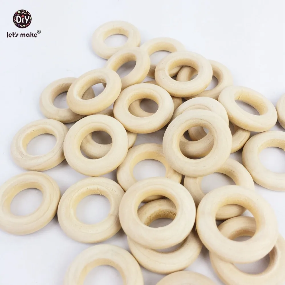 

Let's Make 100pc/lot Small Wooden Rings 1 Inch (25mm) Natural Unfinished Wood Toss Rings Free Shipping