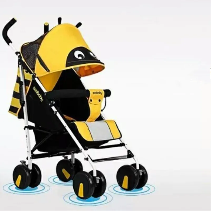 

baby strollers ultra-lightweight folding can sit can lie high landscape Convenient folding Cartoon Lovely free shipping