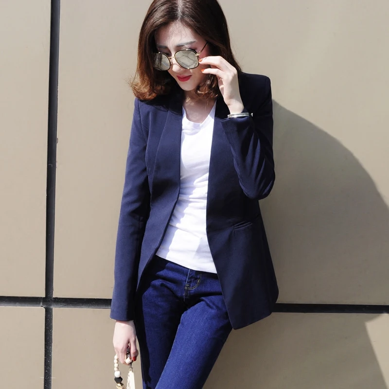 2018 spring and autumn fashion new high quality black slim