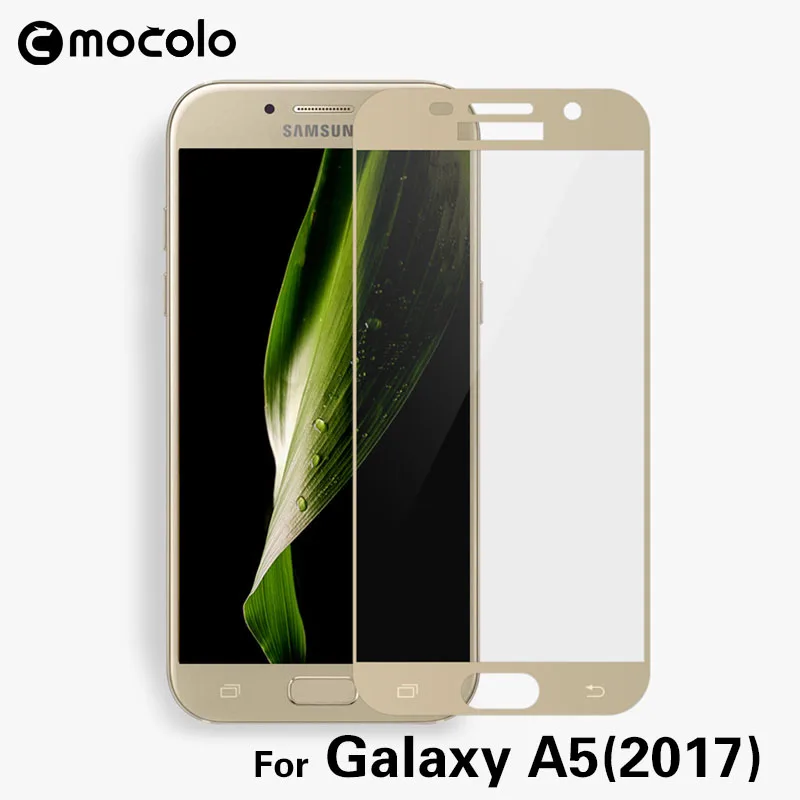 

Mocolo 9H 0.33mm Full cover Tempered Glass For Samsung Galaxy A5 2017 Screen Protector For Galaxy A5 2017 glass Tempered