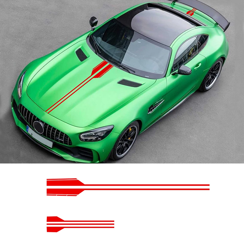 Наклейки на капот автомобиля в полоску для Mercedes Benz AMG A C E G Class Concept Coupe CLS E53 Estate
