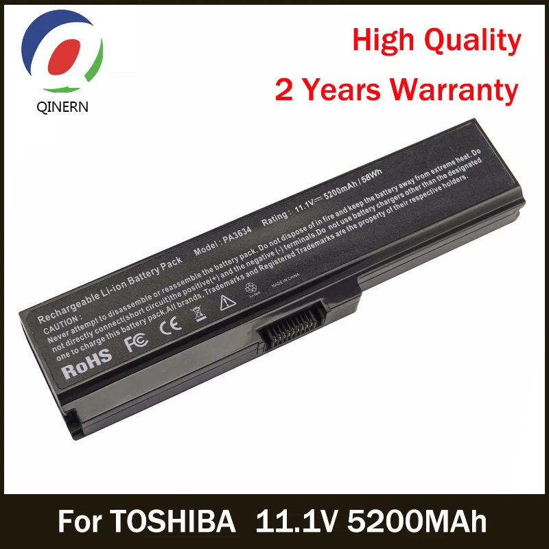 

QINERN 11.1V 5200MAh SA-PA3634 battery battery For TOSHIBA Notebook For TOSHIBA For Dynabook B351/W2CE Qosmio Business battery