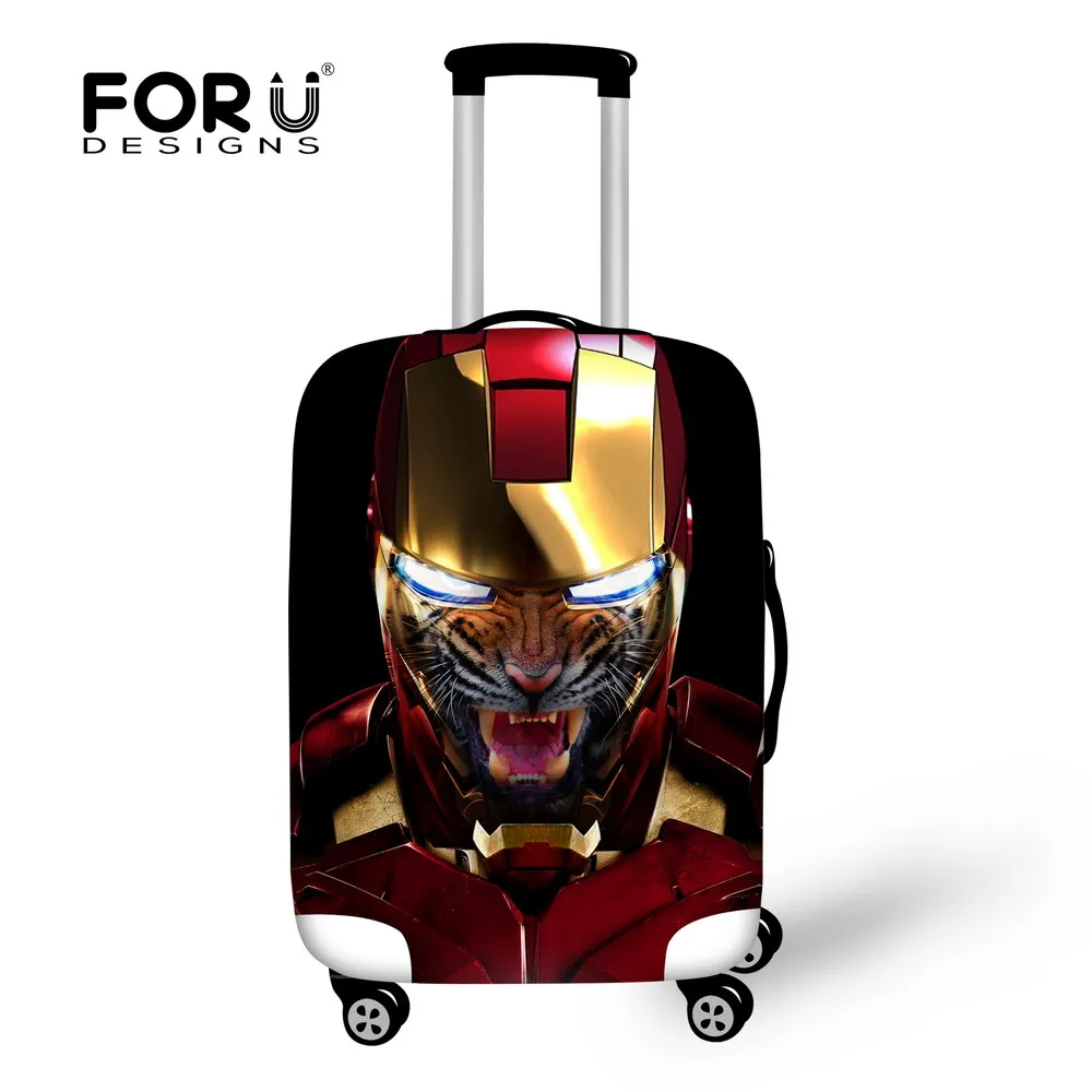 FORUDESIGNS Iron Man Prints Luggage Suitcase Protector Cover,Animal