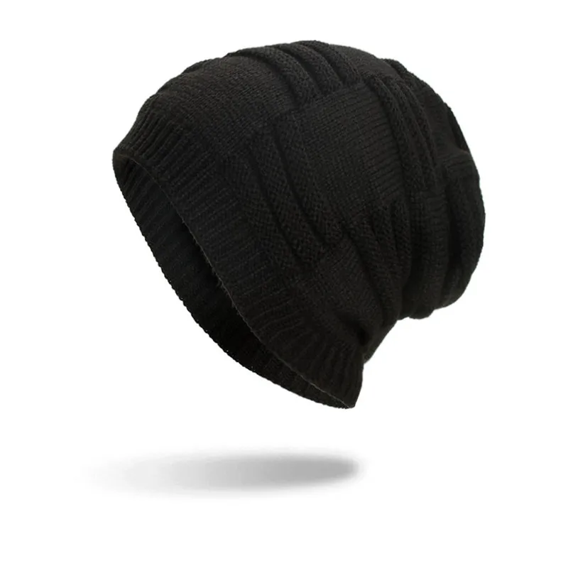 Cycling Cap Winter Warm Hats Women Men Warm Baggy Weave Crochet Winter Wool Knit Ski Beanie Skull Caps Hat Wholesale #2s2 (2)