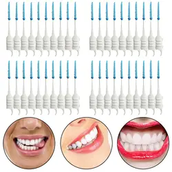200 шт зубная щетка зубная нить Очищение ротовой полости двойная головка зубочистка уход за зубами полезный для здоровья продукт