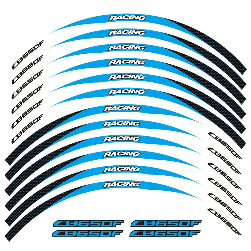 Новая высококачественная 12 шт. подходит мотоциклетная наклейка для колес полоса светоотражающий обод для Honda CB650F