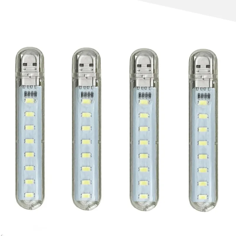 8leds usb night lights white