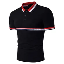 Brand Men s T shirt 2018 Summer Fashion Lapel Short Sleeve T Shirt AOWOFS Casual T