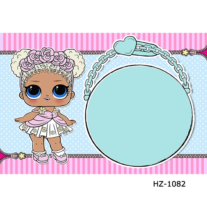 surprise Photography backdrop for child birthday photo Studio pink dolls vinyl Background for newborn girl princess HZ-1082