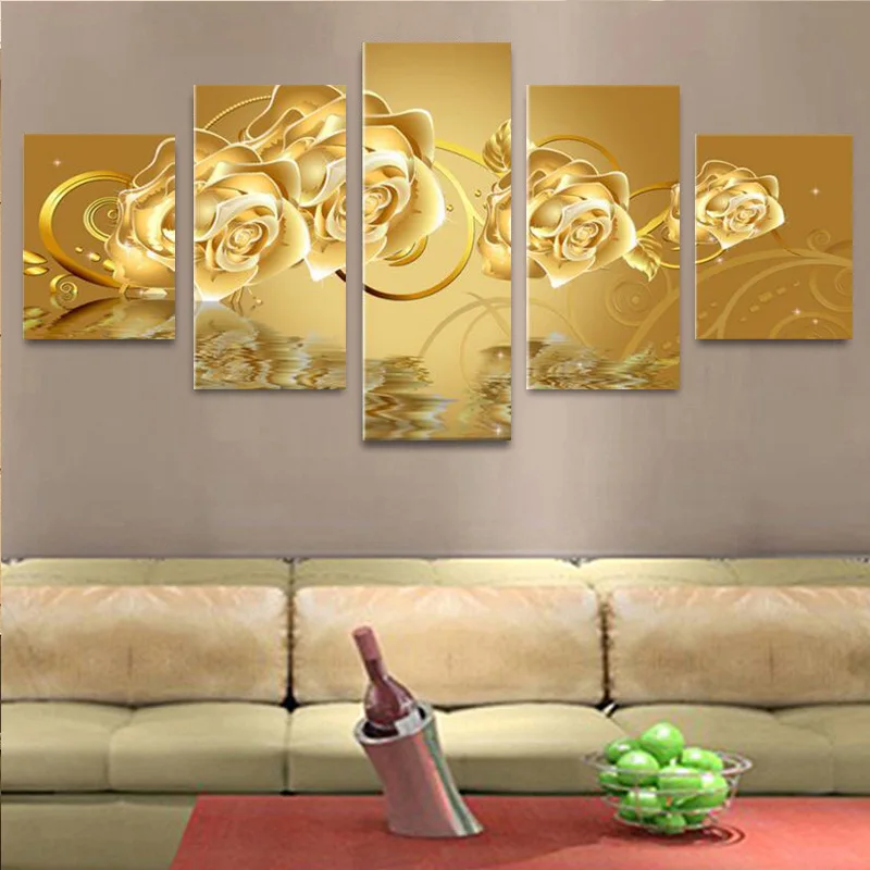 

KEDODE High definition painting,frameless core painting, European style oil painting,Golden Flower